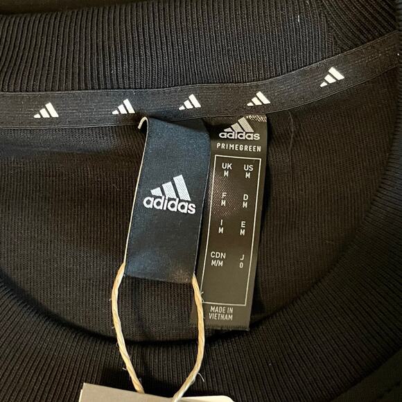 Adidas Crew Neck Multi Sport Sweatshirt in Black/White Size Medium - Picture 6 of 9